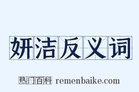 妍洁反义词是什么意思的图片